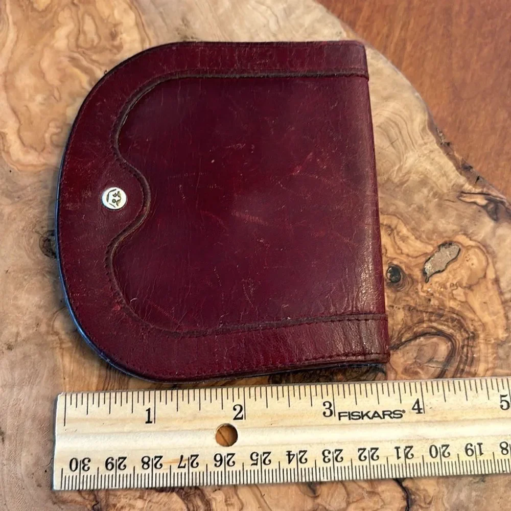Vintage Leather Billfold Wallet Coin Purse